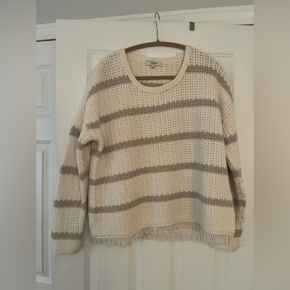 Madewell Striped Merino Wool/Alpaca Sweater - Picture 4 of 9